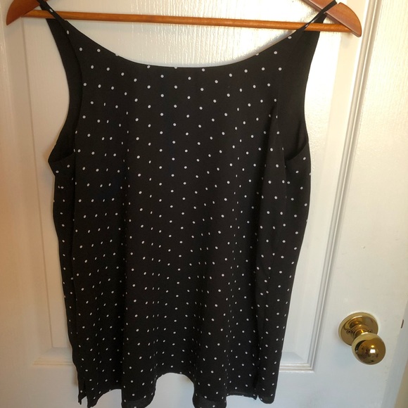 Reitmans Black Polka Dot Sleeveless Blouse - Picture 2 of 4